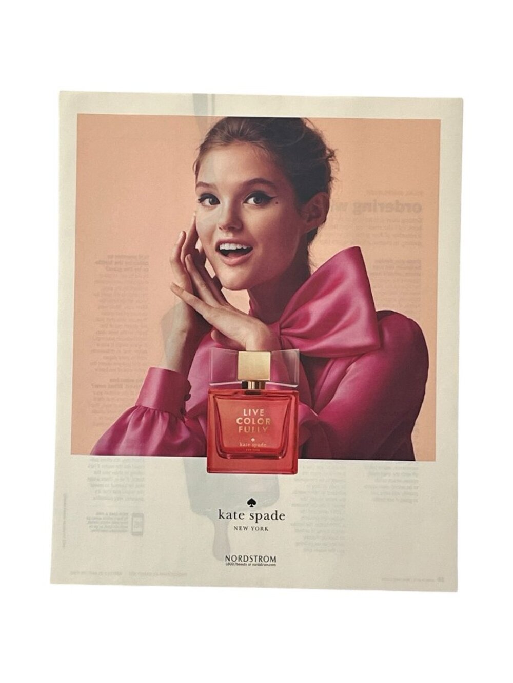 Kate Spade Live Colorfully PRINT AD Katie Fogarty Perfume 2014
